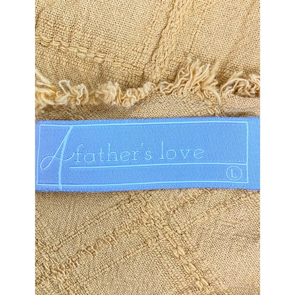 A Father's Love Boutique Cotton Boho Flutter Sleeve Crop Top, Yellow - Size L - Picture 5 of 6